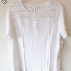 Old navy NWOT white lace blouse